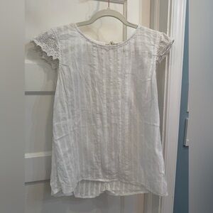 Studio West White Lace Sleeve Top